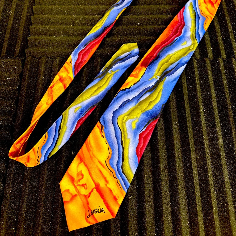 Jerry Garcia Mens Silk Necktie Multicolor “Liquid Torso” Beautiful!